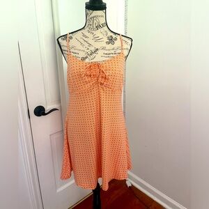 HOLLISTER orange and white dress